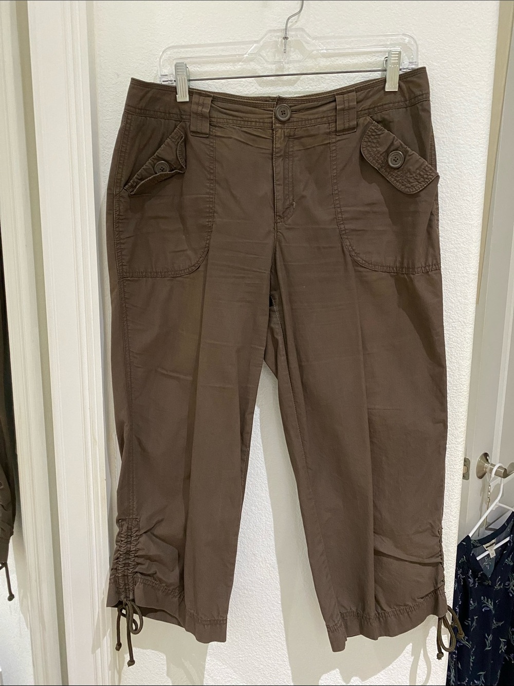 Caribbean Joe Island Supply Co. Brown Capri Pants - Size 8 - Super Comfy & Cute